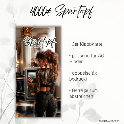 4000€ Spartopf Klappkarte