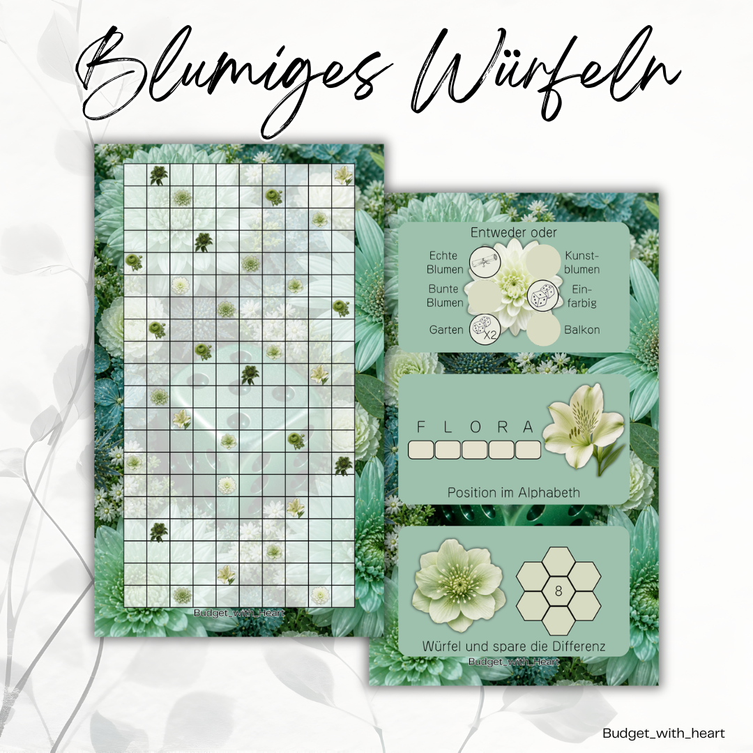 Blumiges Würfeln Sparspiel