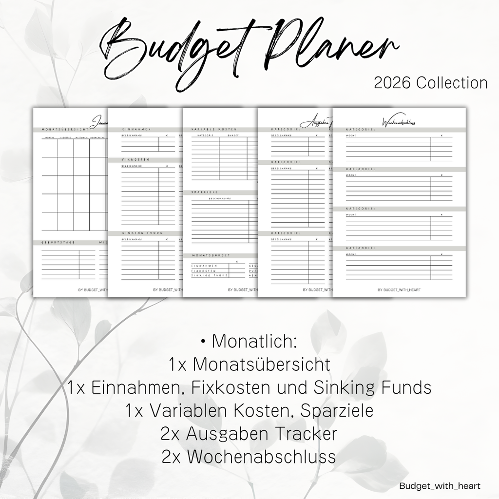 Budget Planer 2026 Collection
