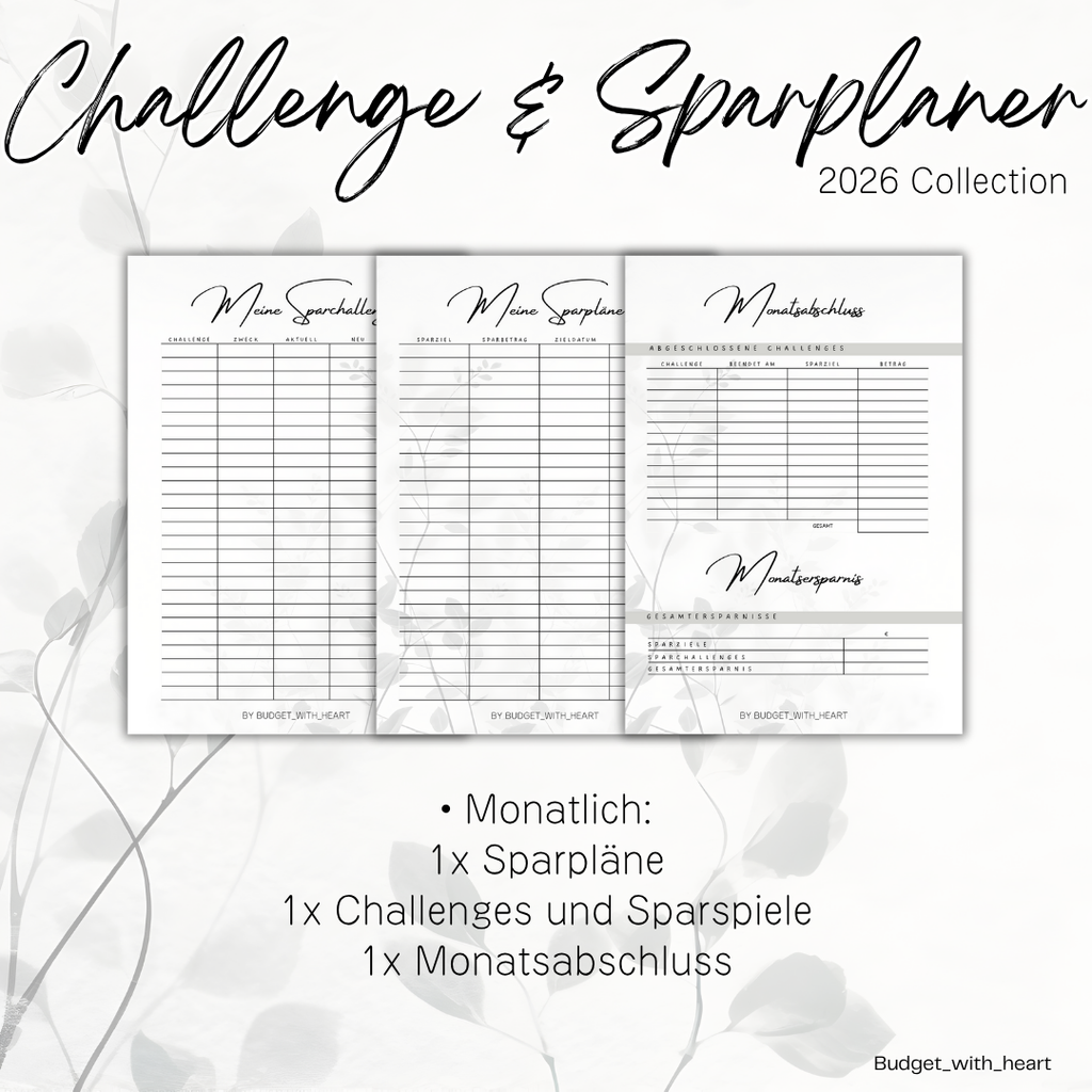 B WARE Challenge- und Sparplaner 2026 Collection