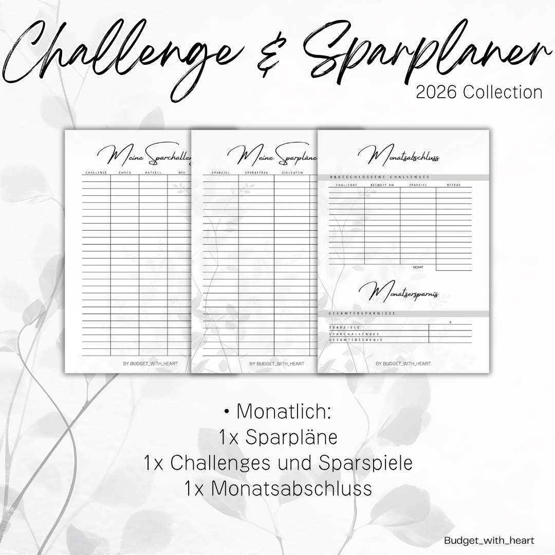 B WARE Challenge- und Sparplaner 2026 Collection