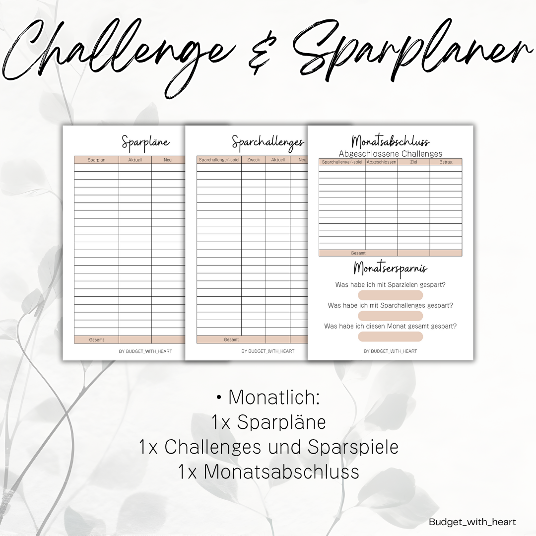 Challenge- und Sparplaner