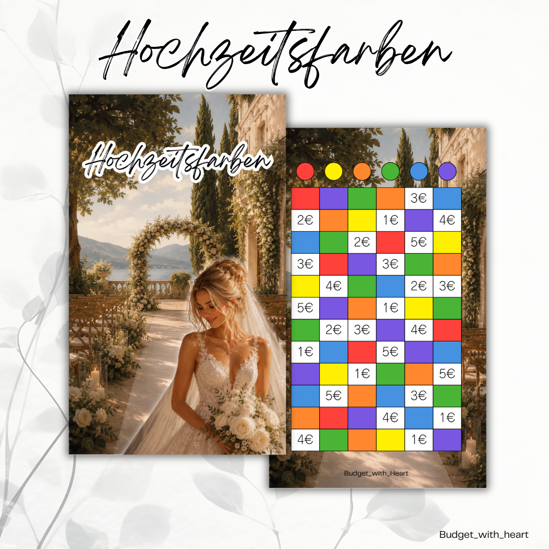 Hochzeitsfarben Sparspiel