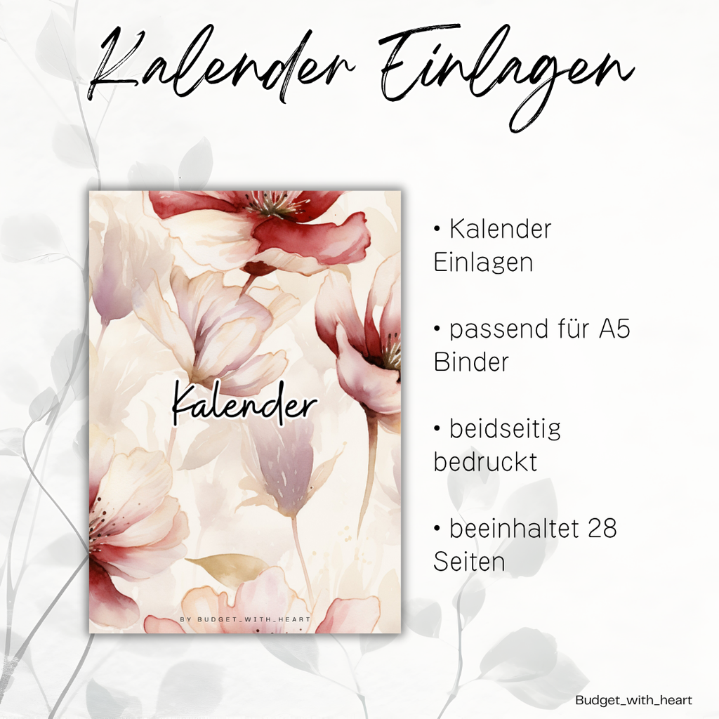Kalender Einlagen