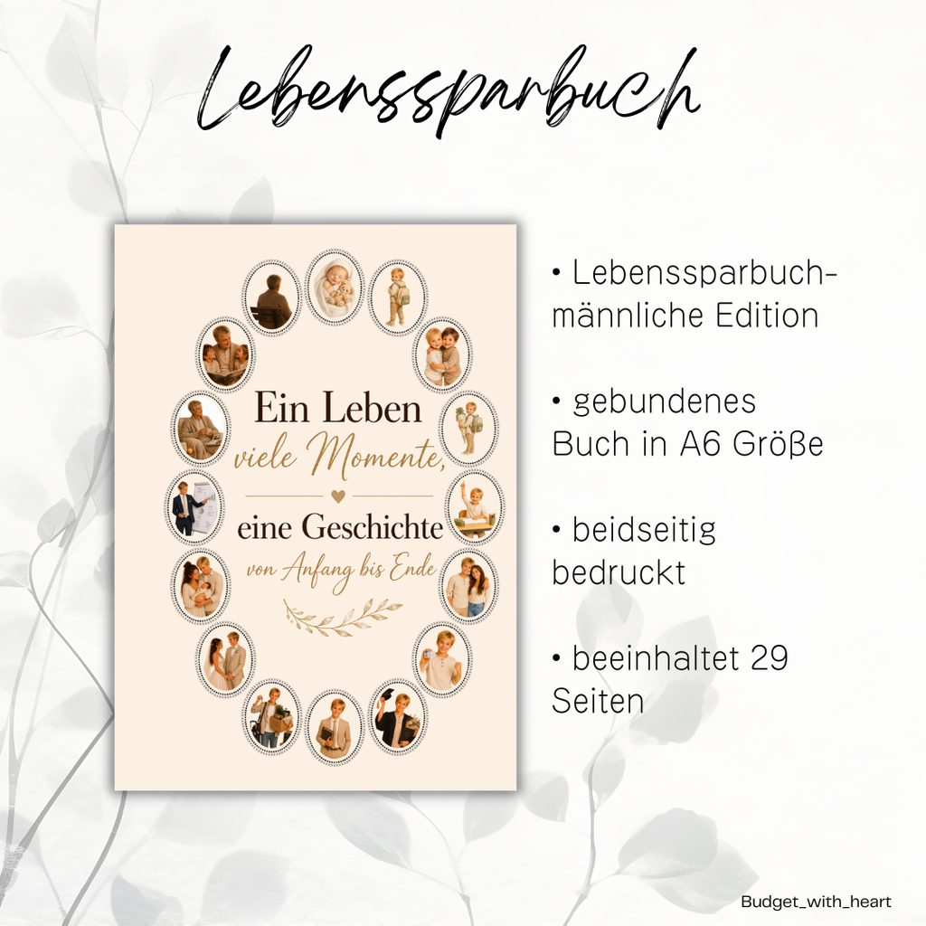Das Lebenssparbuch - Männliche Edition