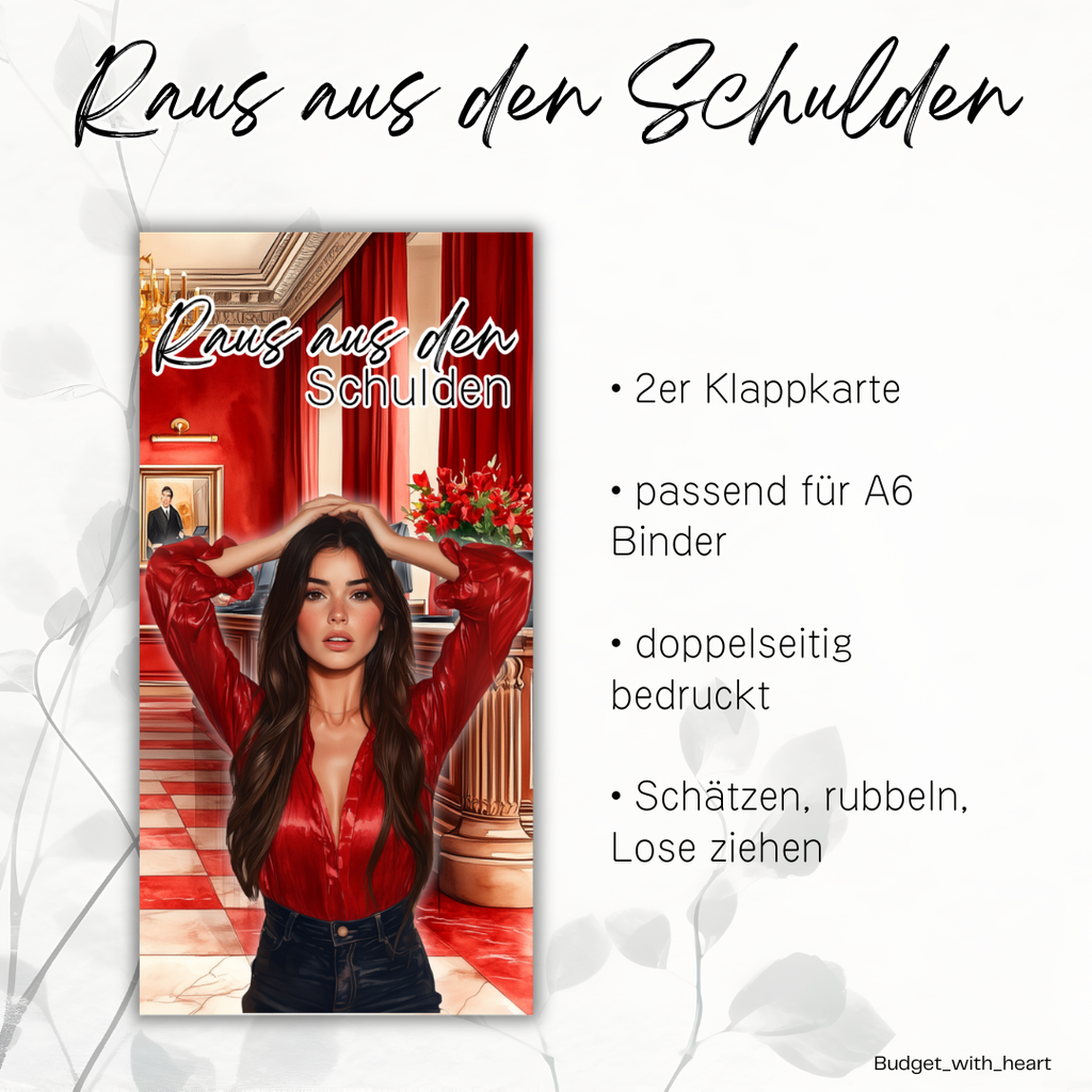 Raus aus den Schulden Klappkarte
