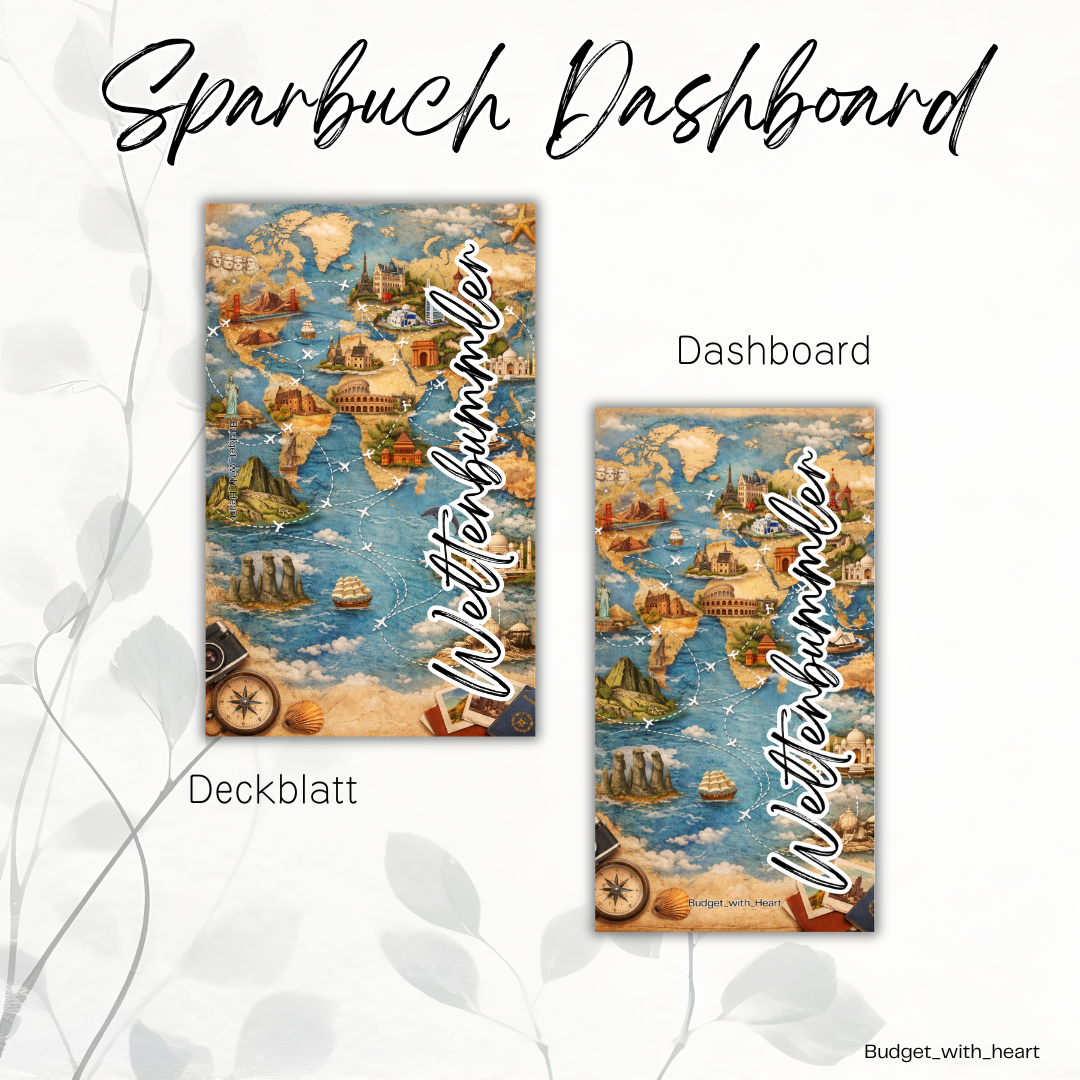 Sparbuch Deckblatt und Dashboard