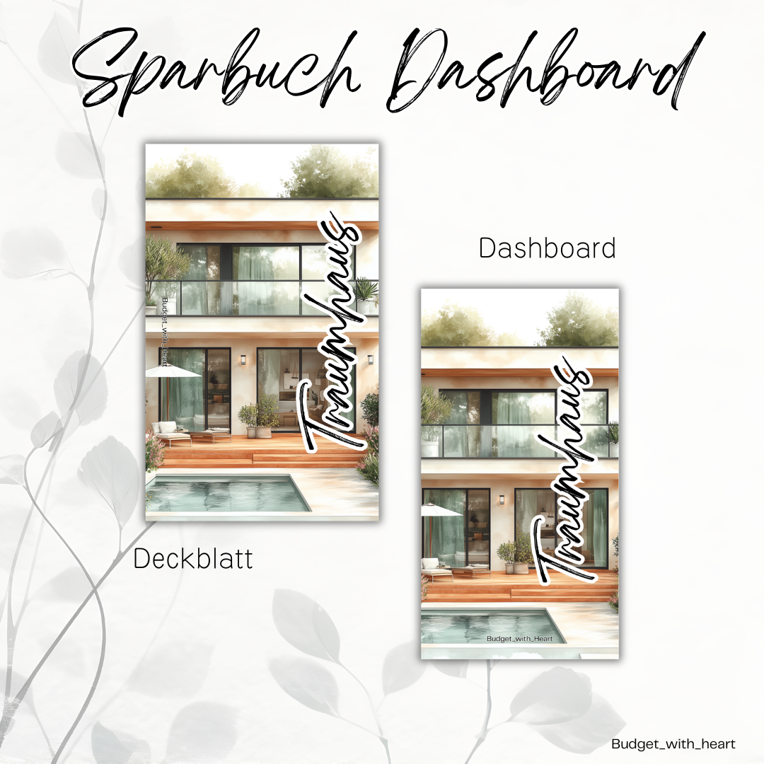 Sparbuch Deckblatt und Dashboard