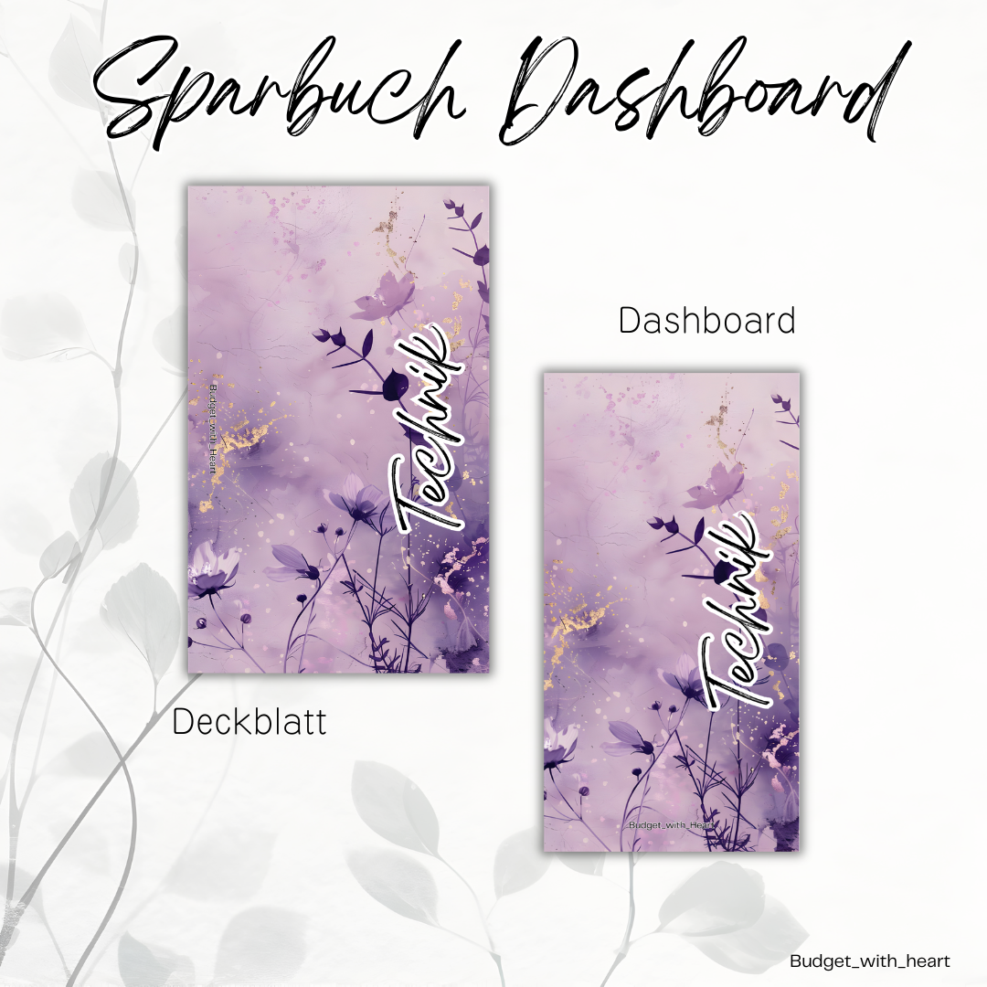 Sparbuch Deckblatt und Dashboard