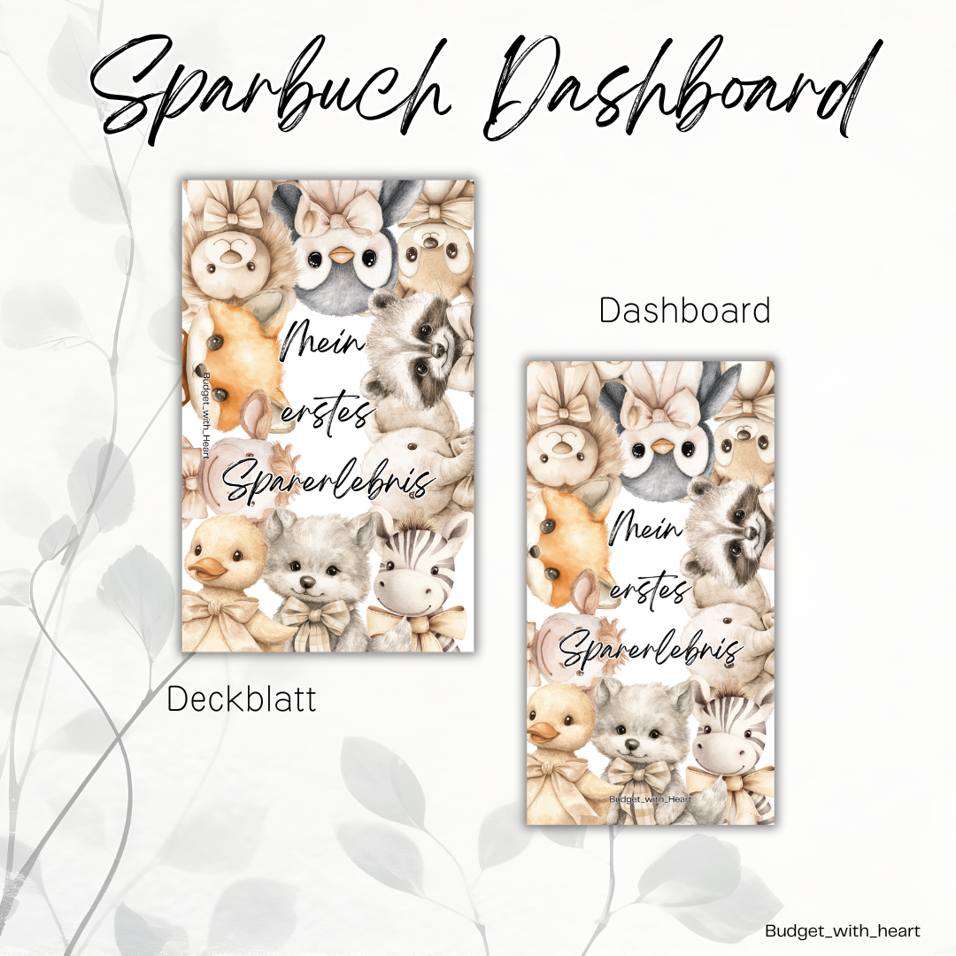 Sparbuch Deckblatt und Dashboard