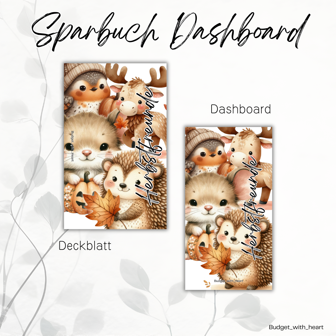 Sparbuch Deckblatt und Dashboard