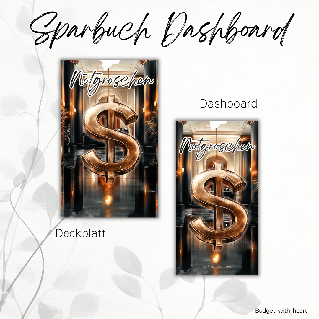Sparbuch Deckblatt und Dashboard