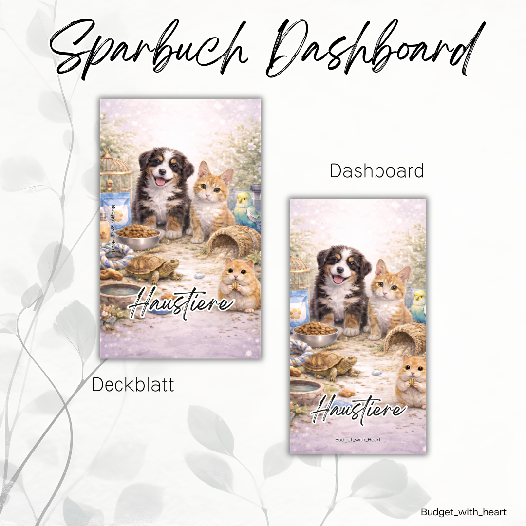 Sparbuch Deckblatt und Dashboard