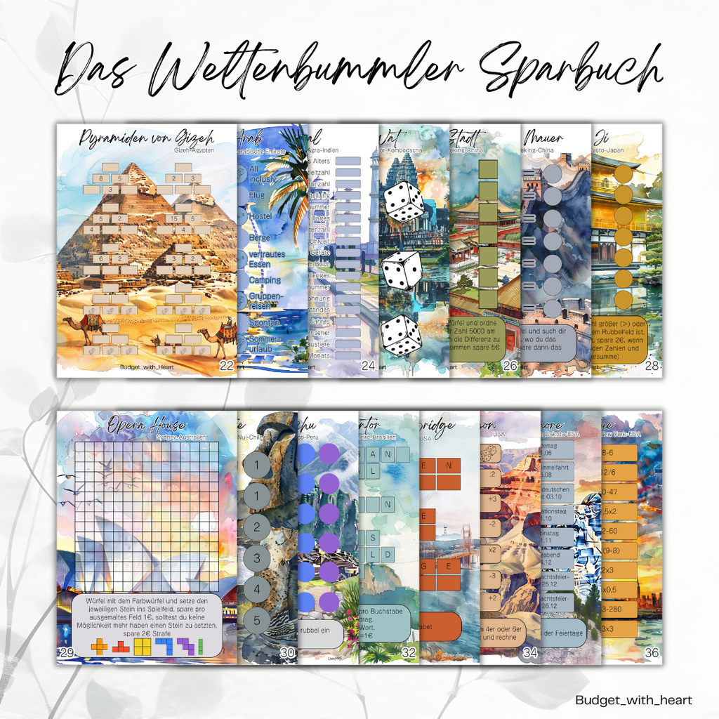 Das Weltenbummler Sparbuch