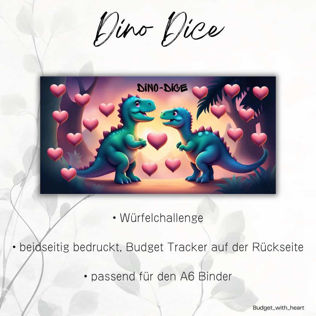 Dino Sparchallenges, Budgeting, Umschlagmethode, passend für A6 Binder