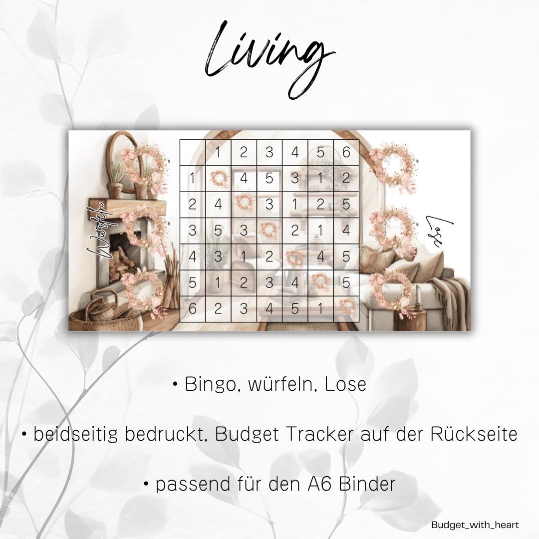 Home Sweet Home Sparchallenges, Sparbundle, Umschlagmethode, Budgeting, passend A6 Binder