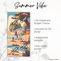 Summer Vibe Klappkarte,Sparchallenge, Budgeting, Umschlagmethode, passend für A6 Binder