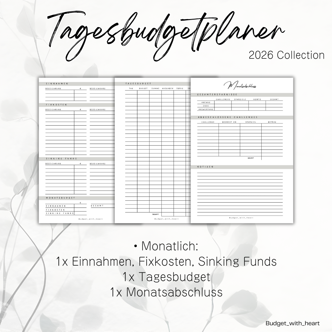 Tagesbudget Planer 2026 Collection